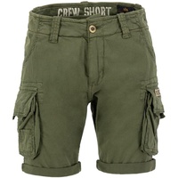 Alpha Industries Crew Shorts - Dunkelgrün - 33,33/33