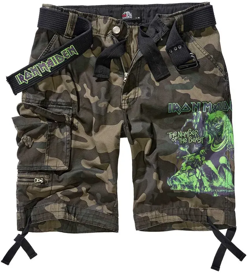 Brandit Iron Maiden Savage Number Of The Beast Kurze Hose - Dark Camo - L