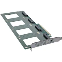 InLine PCIe Karte zu 4x intern U.2 NVMe SFF-8639 – Bifurcation, x16