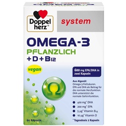 Doppelherz Omega-3 pflanzlich system Kapseln