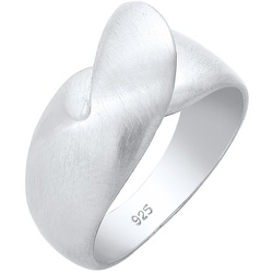 Elli Bandring Wellen Organic Geo Matt Knoten 925 Silber 56 Damen 