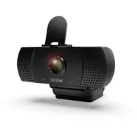 Krom KAM Webcam für Spiele - Webcam 1080p, 30fps, integriertes Mikrofon, inkl. Stativ, USB, Schwarz