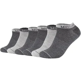 Mustang Casual Bio-Baumwolle Sneakersocken 6er Pack Grau 43-46