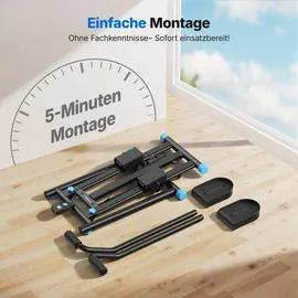 Merach Klappbarer Stepper – Vertical Climber Heimtrainer – höhenverstellbar, LCD-Display - Schwarz