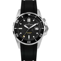 Jacques Lemans Herrenuhr Hybromatic Silikonband massiv Edelstahl 1-2170A