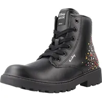 GEOX J Casey Girl Ankle Boot, Black/Multicolor, 35 EU