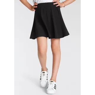 Kidsworld Skaterrock KIDSWORLD, Mädchen, Gr. 152/158, schwarz, Jersey, Obermaterial: 95% Baumwolle, 5% Elasthan, unifarben, ausgestellt ca. Mitte Oberschenkel, Röcke, weit schwingende Form, mit Rundumgummizug