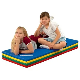 Sport-Thieme Faltmatte Basic 240x120x3 cm, Blau-Gelb-Grün-Rot