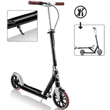 Globber Scooter NL 205 Deluxe Tretroller, Schwarz, Metall, 50x107x95 cm, Outdoor Spielzeug, Kinderfahrzeuge