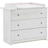Arthur Berndt Babymöbel-Set ARTHUR BERNDT "Thilo", Baby, Gr. Kinderbett & Wickelkommode, B/H: 70cm x 140cm, Kinderbett & Wickelkommode, weiß, Holzwerkstoff, MDF, Massivholz, Schlafzimmermöbel-Sets, mit Kinderbett und Wickelkommode; Made in Germany