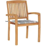 vidaXL Stapelbare Gartenstühle mit Kissen 59 x 95,5 x 26 cm braun 8 St.