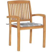 vidaXL Stapelbare Gartenstühle mit Kissen 59 x 95,5 x 26 cm braun 8 St.