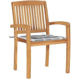 vidaXL Stapelbare Gartenstühle mit Kissen 59 x 95,5 x 26 cm braun 8 St.