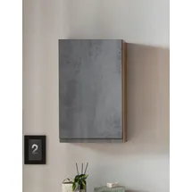 WELLTIME Hängeschrank "Sölden", grau (oxid beton), B:40cm H:64cm T:20cm, MDF, Schränke, Hängeschrank