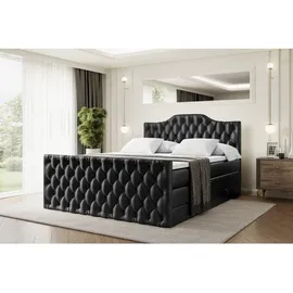 altdecor VILA-1-Z KING 200 x 200 cm H3/H4 Schwarz Hochglanz