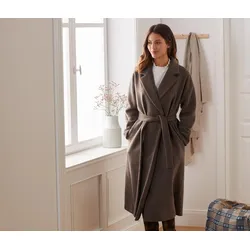 Tchibo - Mantel aus Wollmix - Damen - Gr. 38 - braun