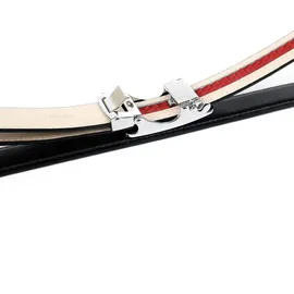 Anthoni Crown Herren Ledergürtel Gürtel, schwarz, 100 - 100