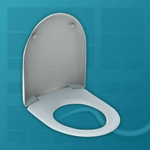 Geberit 4U WC-Sitz weiß mit Deckel und Befestigung aus Metall