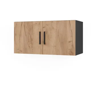 Vicco Aufsatzmodul, Anthrazit, Honigeiche, Holzwerkstoff, Rechteckig, 80x40x37 cm Arbeitszimmer, Aktenschränke