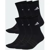 adidas Cushioned Crew Socken 6er Pack Schwarz/Weiß 40-42