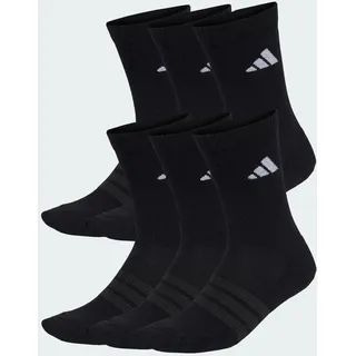 adidas Cushioned Crew Socken 6er Pack Schwarz/Weiß 40-42
