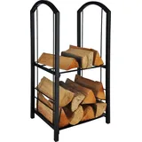 Kaminholzhalter ca. 37x33x74 cm - Schwarz