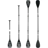 aquastic SUP/Kajakpaddel 3-teilig 175-220 cm Aluminium schwarz