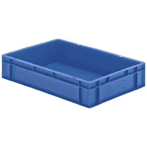 Certeo Stapelbox Kunststoff 600x400x120 mm blau