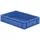 Certeo Stapelbox Kunststoff 600x400x120 mm blau
