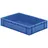 Certeo Stapelbox Kunststoff 600x400x120 mm blau