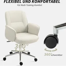 Vinsetto Bürostuhl mit Wippfunktion Schreibtischstuhl höhenverstellbarer Drehstuhl ergonomischer Arbeitsstuhl modern Belastbar bis 120 kg