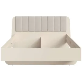 Home Affaire Polsterbett HOME AFFAIRE "CLAREI mit gepolstertes Kopfteil, in 2 Breiten 160 und 180 cm", beige (creme, creme), B:189,1cm H:100,5cm L:203,2cm, 100% Polyester, Betten, Polsterbett, Bettgestell ohne Bettkasten und Matratze, gemütlich und modern