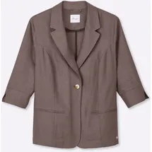 sheego Leinen-Blazer Braun 46