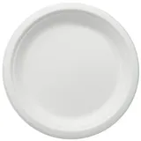 Wisefood Zuckerrohr Teller - 50 Stück flache Bagasse Einwegteller rund weiß ∅ 17cm - Einmal Pappteller ideal als Partyteller oder Speiseteller - Nachhaltiges Zuckerrohr Geschirr ohne PLA/PE