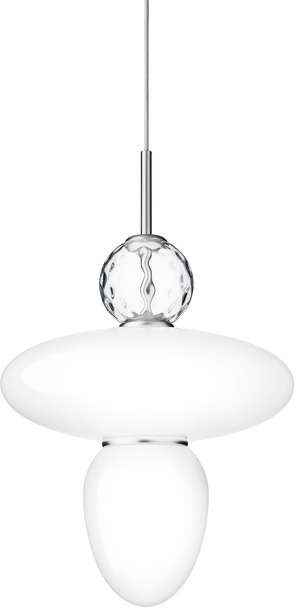 Nuura - Rizzatto 43 Pendelleuchte Satin Silver/Opal - 626