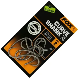 Fox Edges Curve Shank X - 10 Karpfenhaken, Größe:2