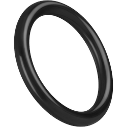 Voluminöser Gummi-Penisring, 5,5 cm, schwarz