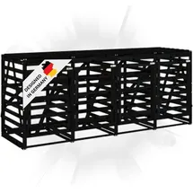 deluke Mülltonnenbox BOUMI 318 x 91,5 x 128,5 cm schwarz