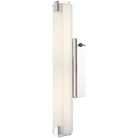 GLOBO LED Wandleuchte mit Schalter Chrom Treppenhausleuchte Glas satiniert,