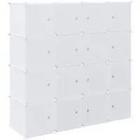 vidaXL Regalsystem 16 Würfel 0 x 0 x 0 cm Weiß