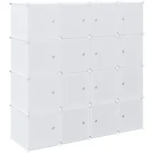vidaXL Regalsystem 16 Würfel 0 x 0 x 0 cm Weiß