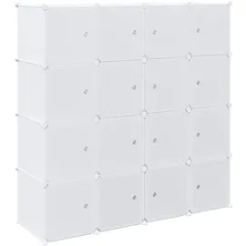 vidaXL Regalsystem 16 Würfel 0 x 0 x 0 cm Weiß
