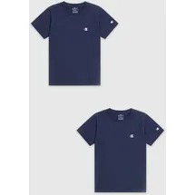 Champion T-Shirt CHAMPION, Jungen, Gr. L (152/158), nny, nny, ns, Jersey, Obermaterial: 100% Baumwolle, schmal normal, Rundhals, abgesteppt, Shirts T-Shirt, 2er-Pack, Kurzarm, mit Rundhalsausschnitt, aus Baumwolle