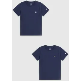 Champion T-Shirt CHAMPION, Jungen, Gr. L (152/158), nny, nny, ns, Jersey, Obermaterial: 100% Baumwolle, schmal normal, Rundhals, abgesteppt, Shirts T-Shirt, 2er-Pack, Kurzarm, mit Rundhalsausschnitt, aus Baumwolle