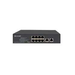 Comelit IPSWP08N100A POE Switch, 8 POE Ports + 2 Uplink 10/100