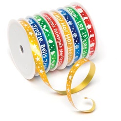 Geschenkband Weihnachten (pro Set 8) Bastelbedarf zu Weihnachten