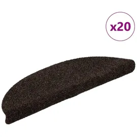 vidaXL Stufenmatten Selbstklebend 20 Stk. Braun 56x17x3 cm