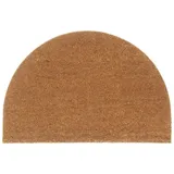 vidaXL Fußmatte Natur Halbrund 60x90 Cm Kokosfaser Getuftet