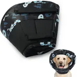 Hjumarayan Halskrause Hund Weich - Hundekragen Leckschutz, Schutzkragen Hund Wasserdicht Kragen nach OP, Leicht Trichter Verhinderung von Wunden Leckt oder Kratzt (Schwarz M)