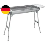 Holzkohlegrill Edelstahl Outdoor Grill Faltgrill Campinggrill Tragbar 74 X 33,5